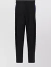 Marni Wool Trousers With Pleated Front And Side Stripe In Black