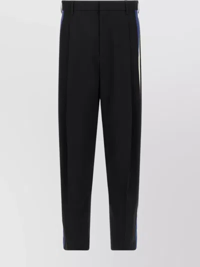 MARNI WOOL TROUSERS WITH PLEATED FRONT AND SIDE STRIPE
