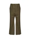 Marni Wool Trousers With Pleats In Green