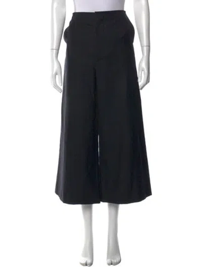Pre-owned Marni Wool Wide Leg Pants In Black