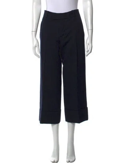 Pre-owned Marni Wool Wide Leg Pants In Black
