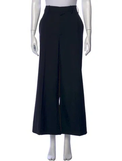 Pre-owned Marni Wool Wide Leg Pants In Black