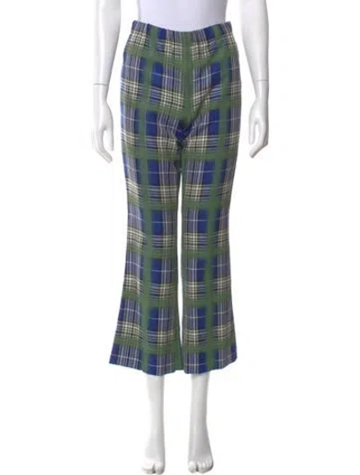 Pre-owned Marni Wool Wide Leg Pants In Blue