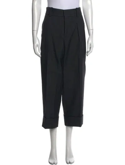 Pre-owned Marni Wool Wide Leg Pants In Blue
