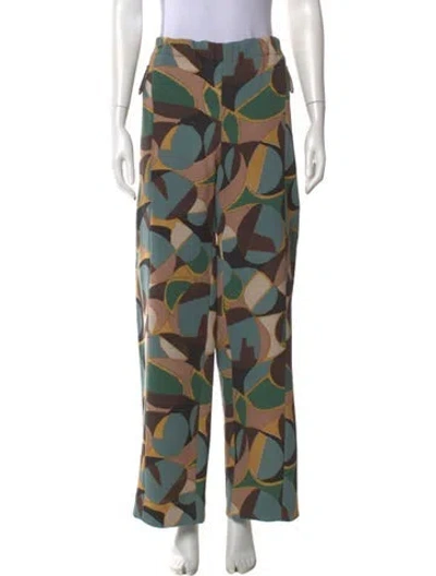 Pre-owned Marni Wool Wide Leg Pants In Multi