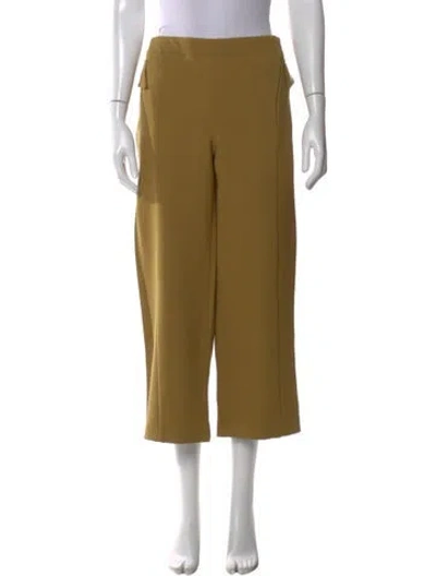 Pre-owned Marni Wool Wide Leg Pants In Yellow