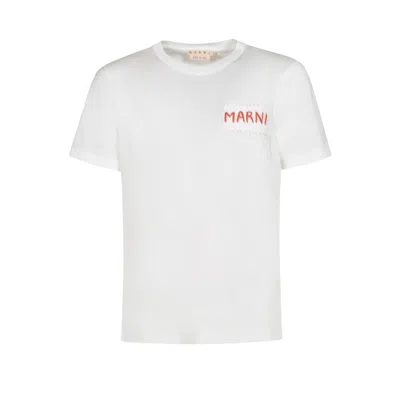 Marni Woven Cotton Shirt In White