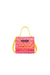 Marni Woven Joy Micro Bag In Pink