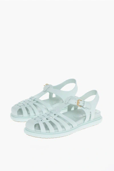 MARNI WOVEN LEATHER SANDALS WITH RUBBER SOLE