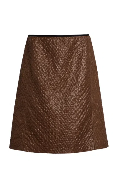 Marni Woven Midi Skirt In Brown