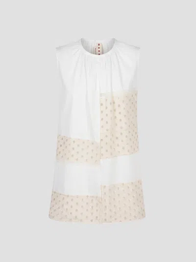 Marni Woven Mini Top In Green