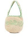 Marni Woven Paper Shoulder Bag With Braided Handle In Multi