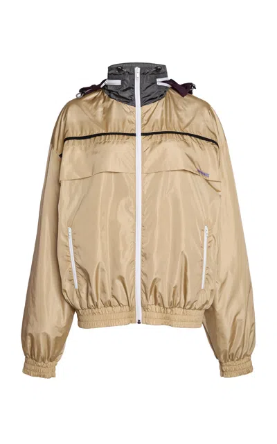 Marni Woven Parka Jacket In Brown
