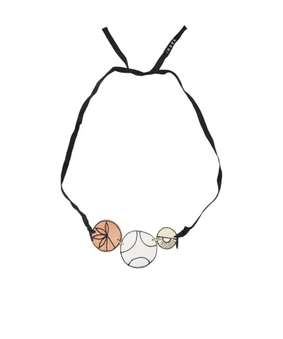 Marni Woven Pendant Necklace In Multi