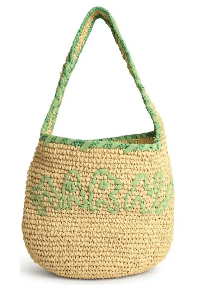 Marni Woven Shoulder Bag In Neutral