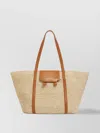 Marni Medium Natural Raffia-effect Trunkaroo Beach Bag In Neutral