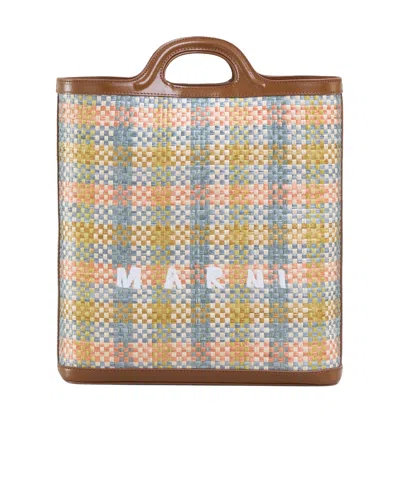 Marni Woven Tote Bag In Multicolor