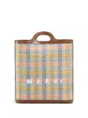 Marni Woven Tote Bag In Pink