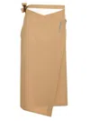 Marni Wrap Skirt Skirts Beige In Beige