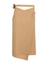 Marni Wrap Skirt Skirts Beige In Nude