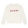 Marni Wrinkled  Logo Sweatshirt In White
