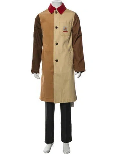 Pre-owned Marni X Carhartt Colorblock Pattern Jacket In Brown/red