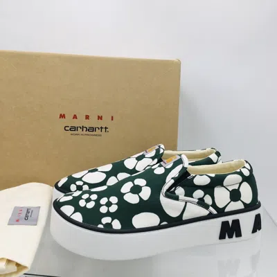 Pre-owned Marni X Carhartt Mens Designer Art Sneakers Size 8 9 10 11 12 13 $750 Fle262 In Multicolor