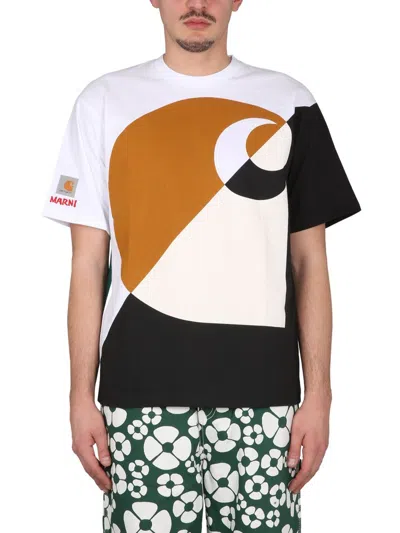 Marni X Carhartt Wip T-shirt In Multicolour