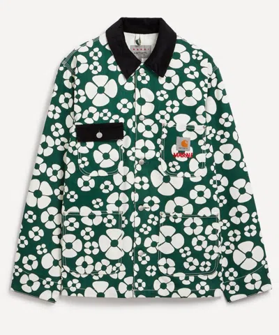 Marni X Carhartt Wip Women's Green Oversized Floral Jacket