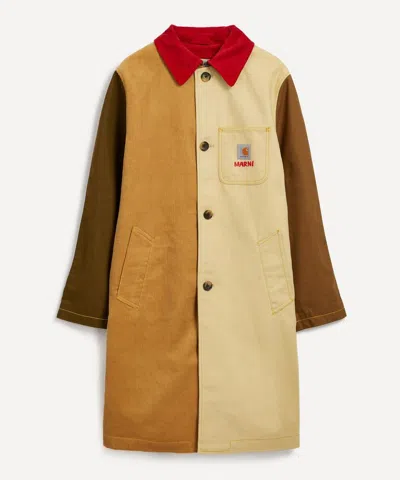 Marni X Carhartt Wip Women's Tobacco Colour-block Coat