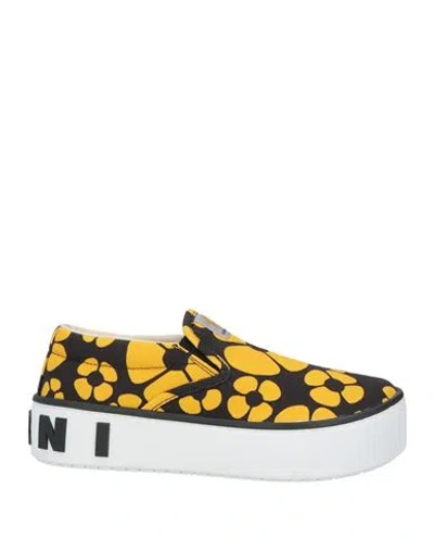 Marni X Carhartt Work In Progress Woman Sneakers Yellow Size 10 Textile Fibers