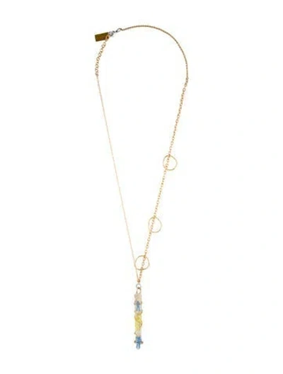 Pre-owned Marni X Flaminia Veronesi Crystal Pendant Long Necklace, 28"