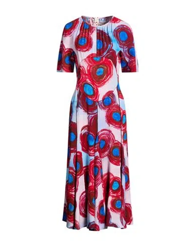 Marni X Flaminia Veronesi Woman Midi Dress Red Size 6 Viscose In Multi