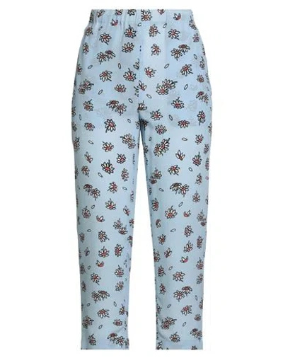 Marni X Frank Navin Woman Pants Sky Blue Size 8 Silk