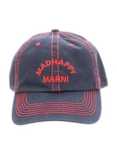 Pre-owned Marni X Madhappy Embroidered Baseball Cap In Blue