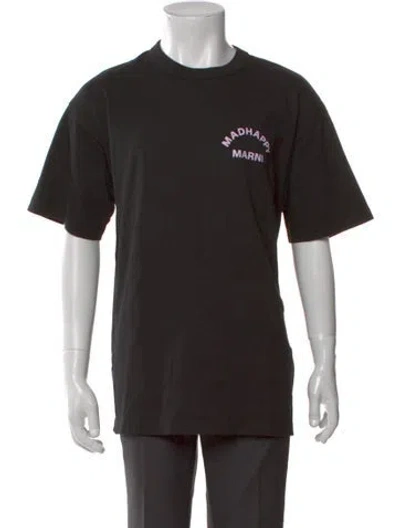 Pre-owned Marni X Madhappy Graphic Print Crew Neck T-shirt In Black