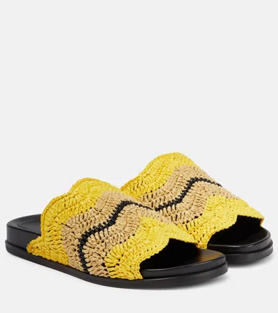 Marni Crochet Sandals In Sun_natural