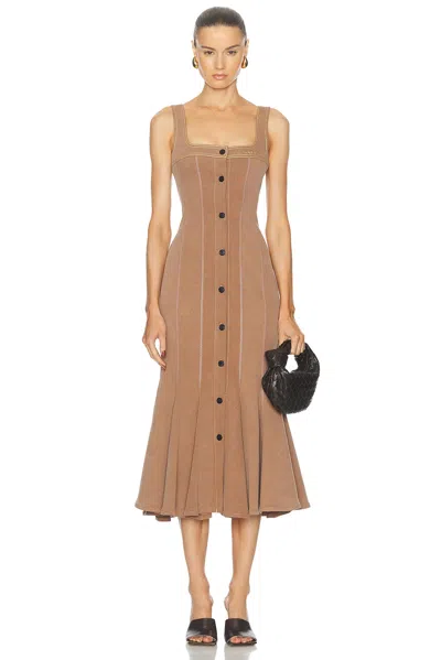 Marni X Paloma Elsesser Mermaid Midi Dress In Raisin