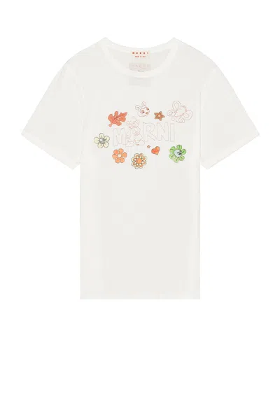 Marni X Paloma Funky Charm Explosion T-shirt In Lily White