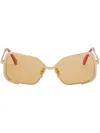 Marni X Retrosuperfuture Unila Valley Rectangle-frame Sunglasses In 金色