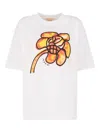 Marni X Slawn & Soldier Flower-print Cotton T-shirt In White