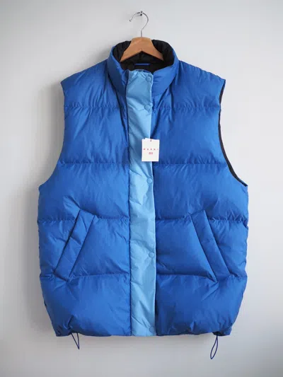 Pre-owned Marni X Uniqlo Marni Oversized Down Vest Uniqlo Unisex Jacket Large In Blue
