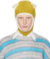 Marni Yellow & Off-white Ears Balaclava In 00y58 Dark Lemmon