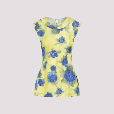 MARNI YELLOW FLORAL PATTERN TOP