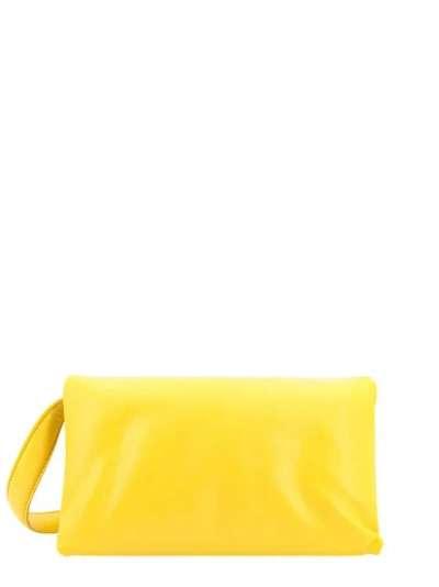 Marni Yellow Padded Leather Shoulder Bag