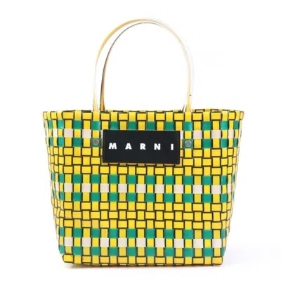 Pre-owned Marni Yellow Polypropylene Handbag () In Multi