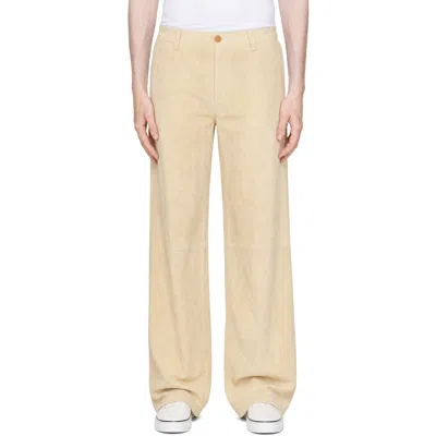 Marni Yellow Pyramid Suede Pants