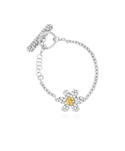 Marni Daisy Crystal-embellished Flower Bracelets In Metallic