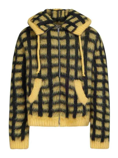Marni Yellowblack Knitted Sweater