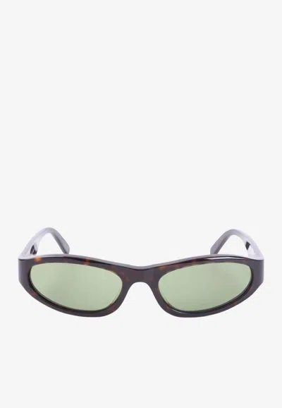 Marni Yozamei Oval Sunglasses In Green